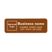 Brown Business Return-Adressetikett (Vorne)