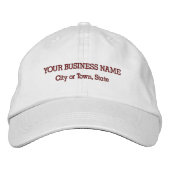 Brown Business Text bestickt auf Cap Bestickte Baseballkappe (Vorderseite)