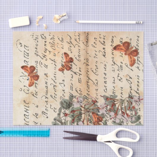 Brown Butterfly Decoupage Tissue Paper Seidenpapier (Handwerk)