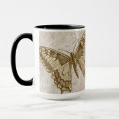 Brown Butterfly Marble Tasse (Links)