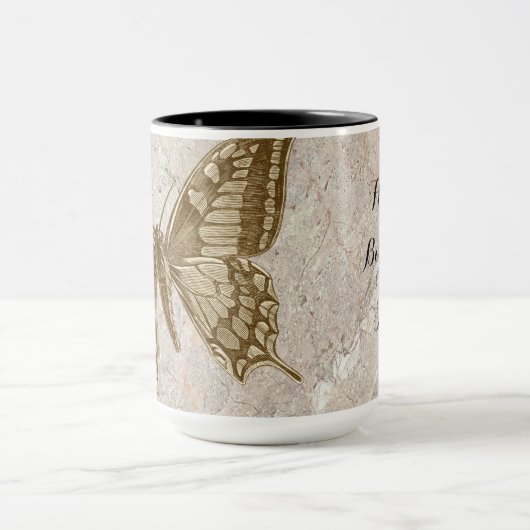 Brown Butterfly Marble Tasse (Zentrum)
