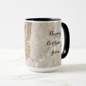 Brown Butterfly Marble Tasse (VorderseiteRechts)