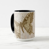 Brown Butterfly Marble Tasse (Vorderseite Links)