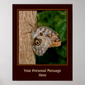 Brown Butterfly on Tree Personalisiert Poster (Vorne)