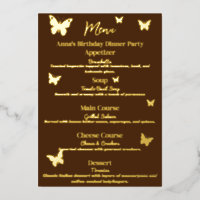 Brown Butterfly Themed Geburtstagskarte