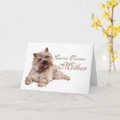 Brown Cairn Terrier Mothers Day Karte (Gelbe Blume)