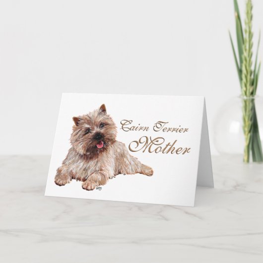 Brown Cairn Terrier Mothers Day Karte (Vorderseite)