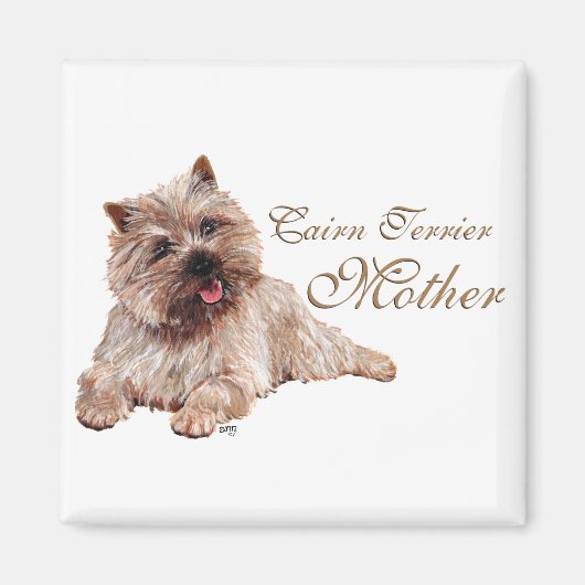 Brown Cairn Terrier Mothers Day Magnet (Vorne)