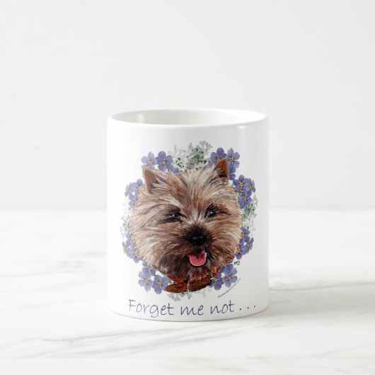 Brown Cairn Terrier Vergiss-me-not Kaffeetasse (Mittel)