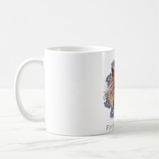 Brown Cairn Terrier Vergiss-me-not Kaffeetasse (Links)