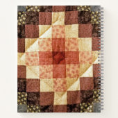 Brown Calico Patchwork Quilt Notizblock (Rückseite)