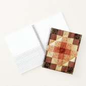 Brown Calico Patchwork Quilt Notizblock (Innenseite)