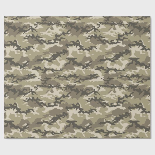 Brown Camouflage Camouflage Geschenkpapier (Flach)