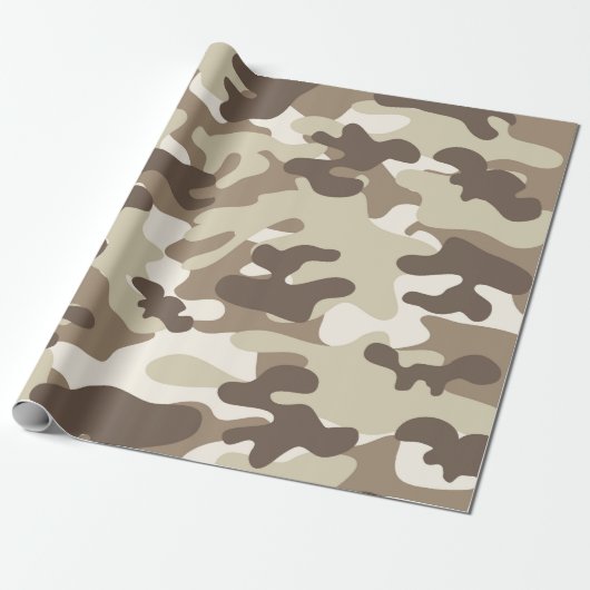 Brown-Camouflage-Entwurf Geschenkpapier (Ungerollt)