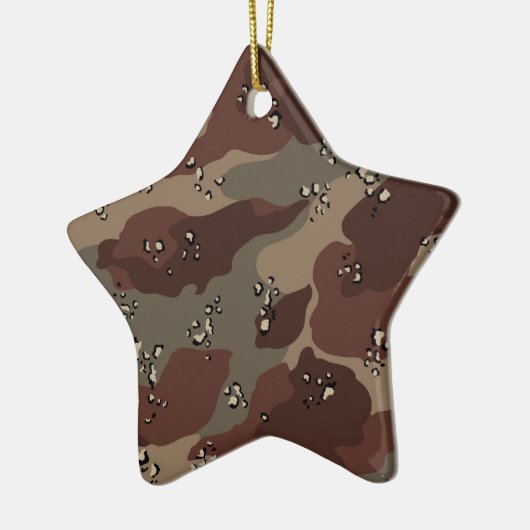Brown-Camouflage Keramik Ornament (Links)