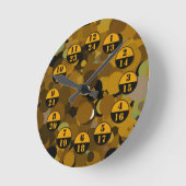 Brown Camouflage Military Time Runde Wanduhr (Winkel)