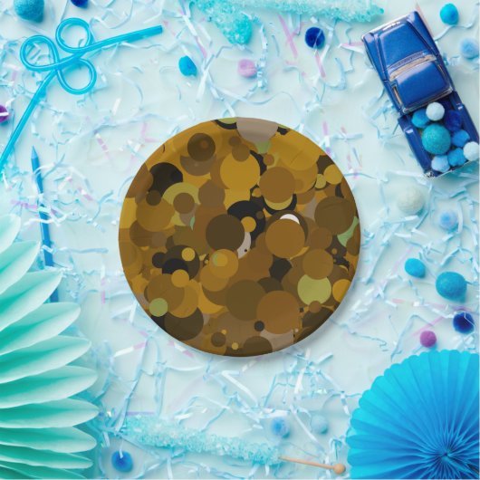 Brown Camouflage Pappteller (Party)