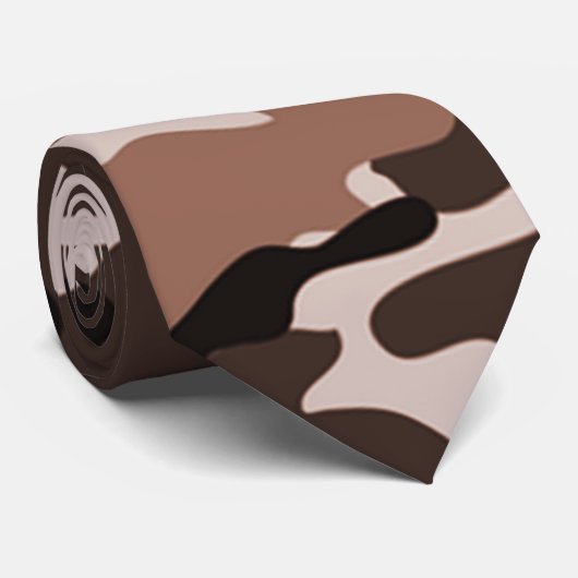 Brown Camouflage Pattern Krawatte (Gerollt)