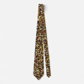 Brown Camouflage Pattern Neck Tie Krawatte (Vorderseite)
