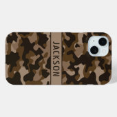 Brown Camouflage Personalized Case-Mate iPhone Hülle (Rückseite (Horizontal))