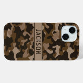 Brown Camouflage Personalized Case-Mate iPhone Hülle (Rückseite (Horizontal))