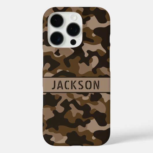 Brown Camouflage Personalized Case-Mate iPhone Hülle (Rückseite)
