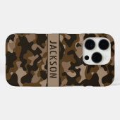 Brown Camouflage Personalized Case-Mate iPhone Hülle (Rückseite (Horizontal))
