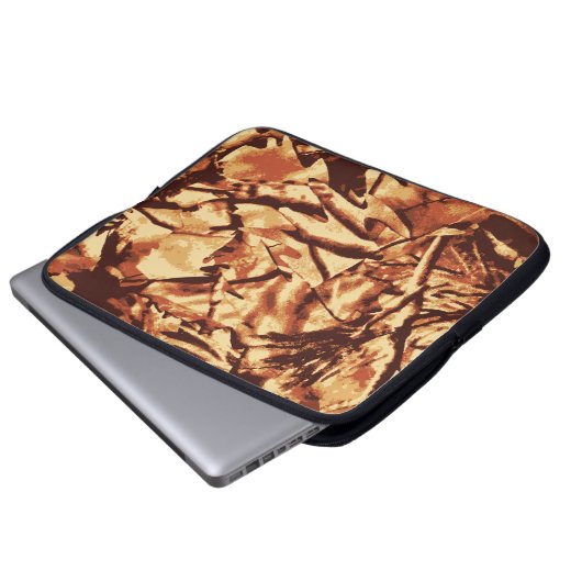 Brown-Camouflage-Tarnungs-Geschenke für Jäger Laptopschutzhülle (Vorne Knopf)