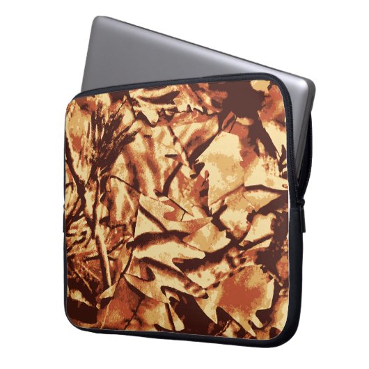 Brown-Camouflage-Tarnungs-Geschenke für Jäger Laptopschutzhülle (Vorderseite Links)