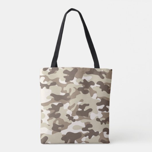 Brown Camouflage Tote Bag Tasche (Rückseite)