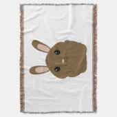 Brown Cartoon Bunny Decke (Vorderseite Vertikal)