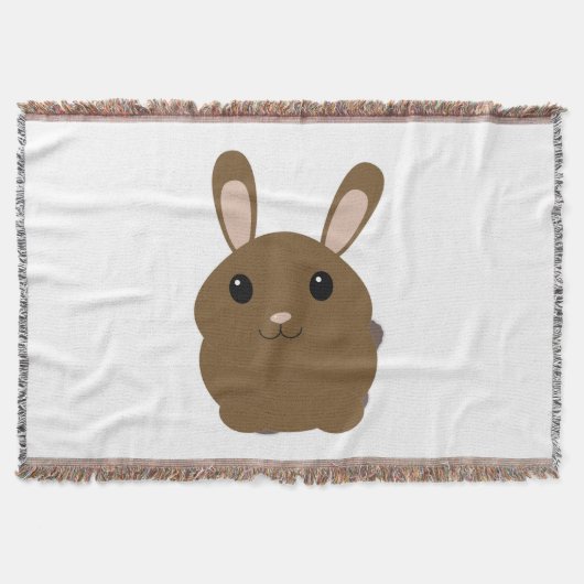 Brown Cartoon Bunny Decke (Vorderseite)