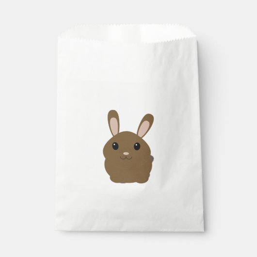 Brown Cartoon Bunny Geschenktütchen (Vorderseite)