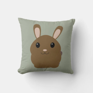 Brown Cartoon Bunny Kissen