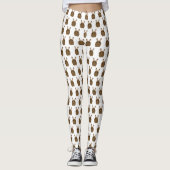 Brown Cartoon Bunny Leggings (Vorderseite)