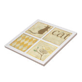 Brown Cat and Yellow Bird by Chariklia Zarria Fliese (Seite)