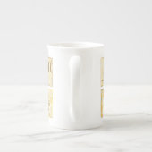 Brown Cat and Yellow Bird by Chariklia Zarria Porzellantasse (Rückseite)