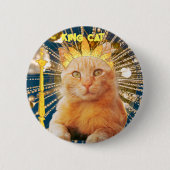Brown Cat Funny Pet Liebhaber Cooler Moderner Chic Button (Vorderseite)