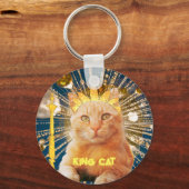 Brown Cat Funny Pet Liebt Cooles modernes, trendig Schlüsselanhänger (Vorderseite)