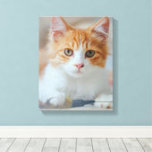 Brown Cat Leinwanddruck (Insitu (Holzboden))