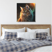 Brown Cat Leinwanddruck (Insitu (Schlafzimmer))