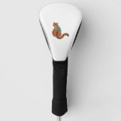 Brown Cat mit Kristallen Golf Headcover (Vorderseite)