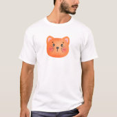 Brown Cat Niedlich Face T - Shirt (Vorderseite)