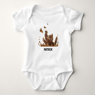 Brown Cat & Night Butterfells Personalisiert Baby Strampler