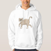 Brown Cat Walking Hoodie (Vorderseite)