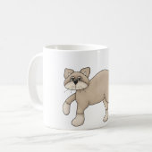 Brown Cat Walking Kaffeetasse (Vorderseite Links)