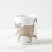 Brown Cat Walking Kaffeetasse (Mittel)