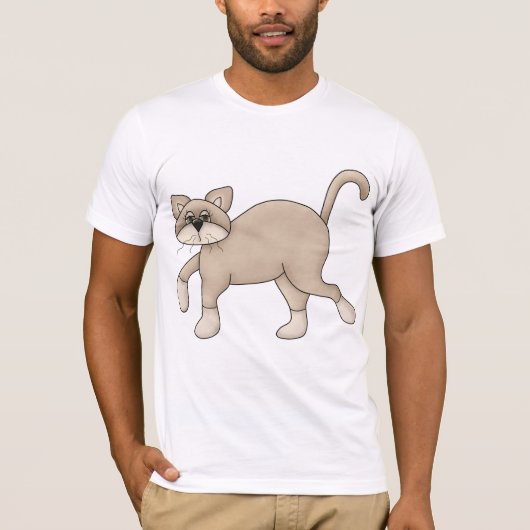 Brown Cat Walking T-Shirt (Vorderseite)