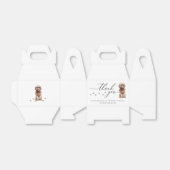 Brown Cavapoo Welpe Wedding Calligraphy Vielen Dan Geschenkschachtel (Ungefaltet)
