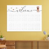 Brown Cavapoo Welpe Willkommenssitze Tischnummern Leinwanddruck (Insitu (Wohnzimmer))